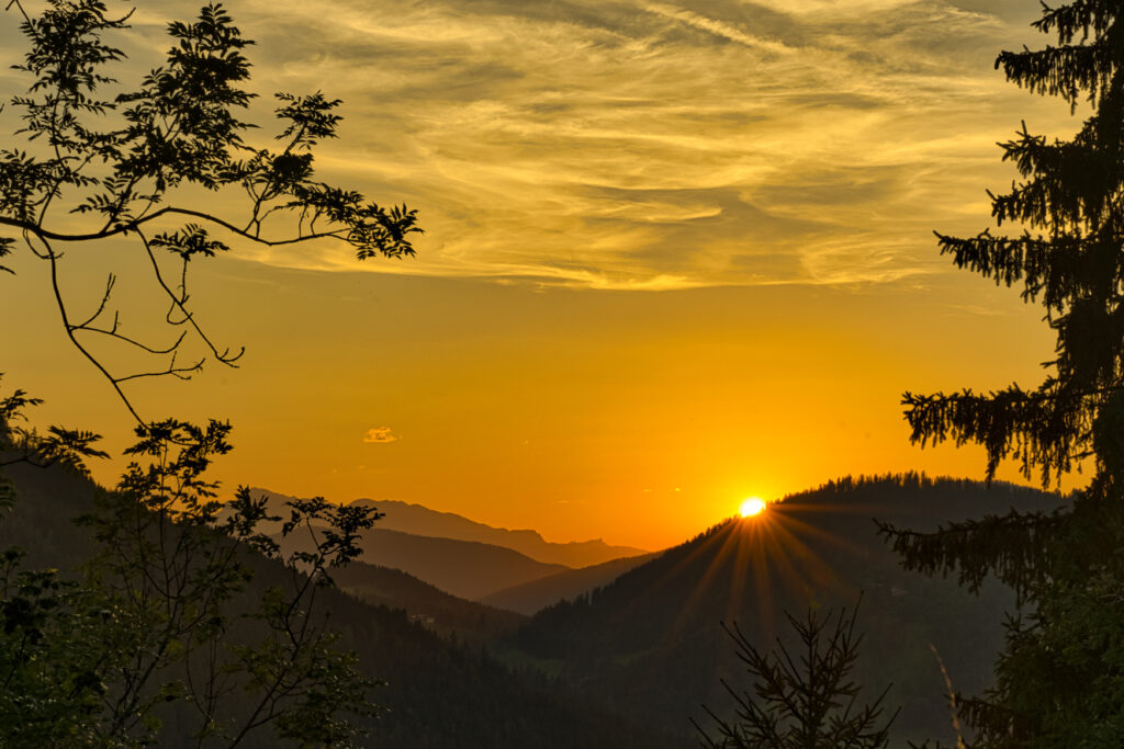 Sonnenuntergang Fageralm Forstau