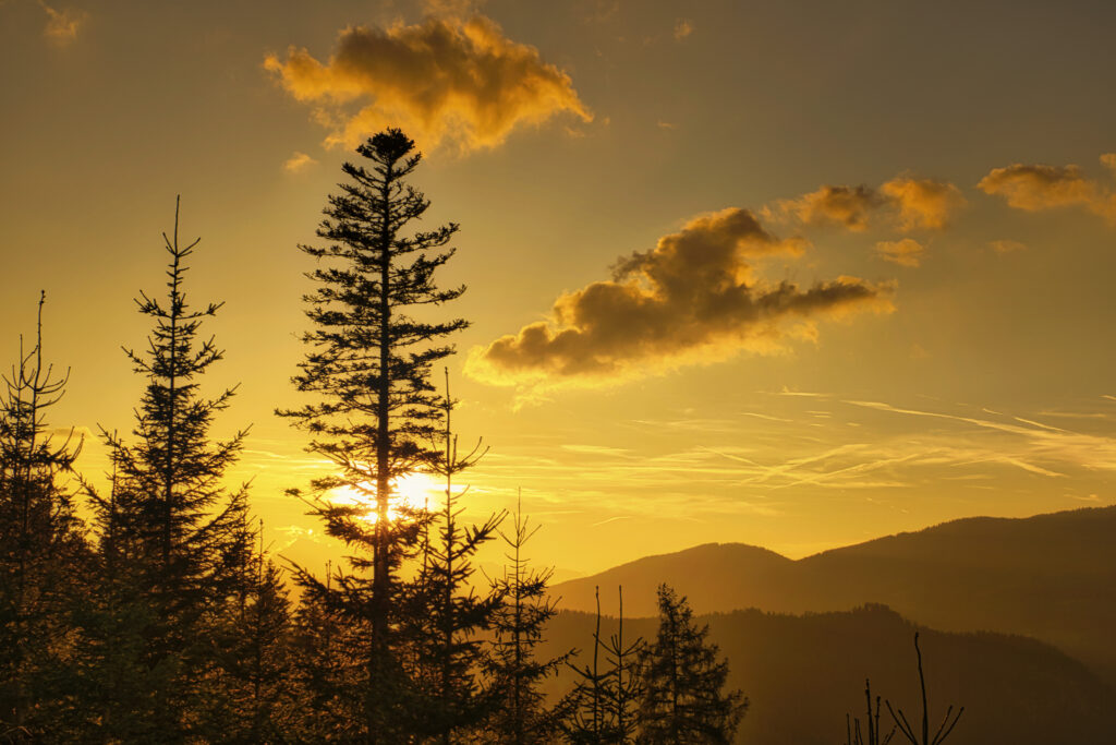 Sonnenuntergang Fageralm Forstau